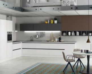 Mueble de cocina tirador gola negro