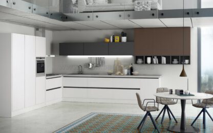 Mueble de cocina tirador gola negro