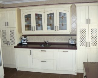 Muebles de cocina de madera de fresno arena patinado