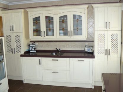 Muebles de cocina de madera de fresno arena patinado