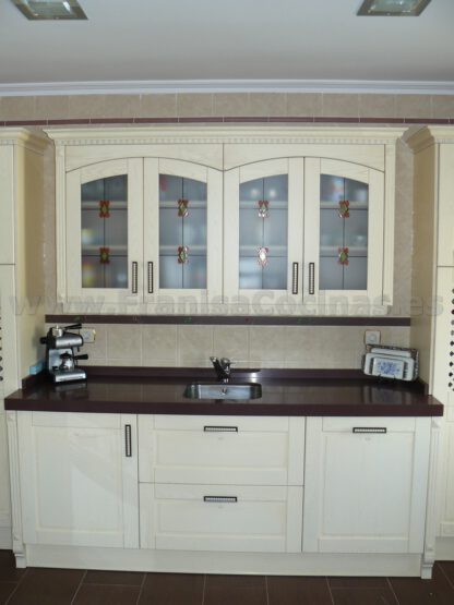 Muebles de cocina de madera de fresno arena patinado - Imagen 2
