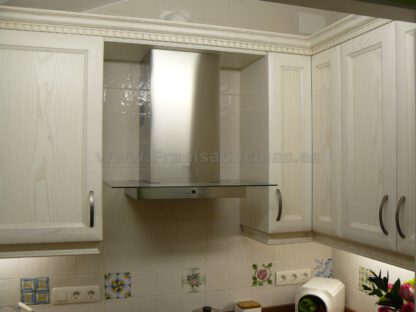 Muebles de cocina de madera de fresno blanco patinado - Imagen 7