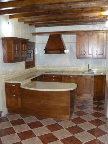 Muebles de cocina de madera castaño - Imagen 3
