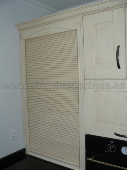 Muebles de cocina madera patinado arena beige - Imagen 12