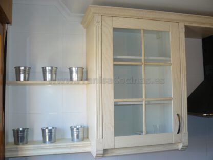 Muebles de cocina madera patinado arena beige - Imagen 16