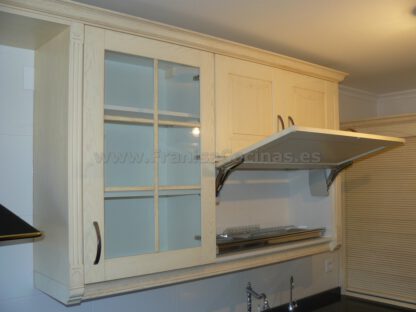 Muebles de cocina madera patinado arena beige - Imagen 55