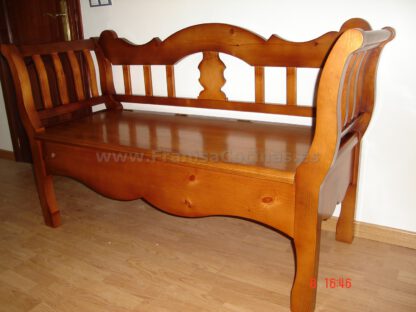 Banco de madera de pino Mod: Paulino - Imagen 3