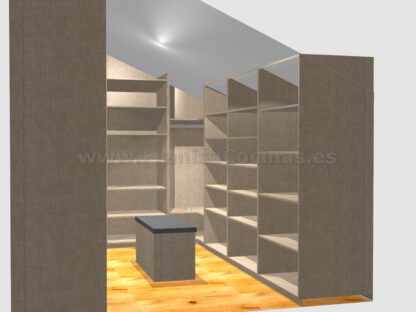 Diseño de armario vestidor aburhadillado - Imagen 3