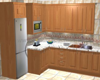 Diseño fotorrealista de muebles de cocina en Valladolid