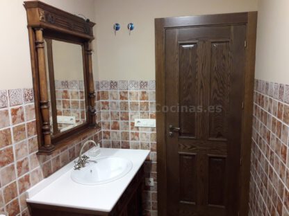 Mueble de baño rústico de madera - Imagen 4