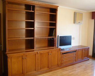 Mueble librería salón de madera a la medida