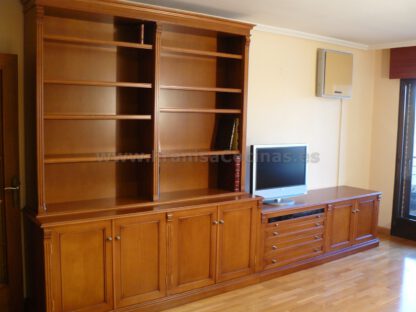 Mueble librería salón de madera a la medida