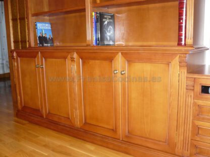 Mueble librería salón de madera a la medida - Imagen 8