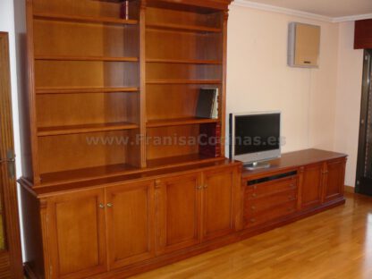 Mueble librería salón de madera a la medida - Imagen 2