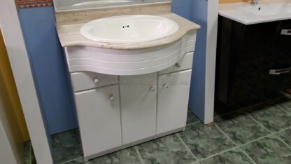 Mueble de baño lacado blanco de exposición - Imagen 4