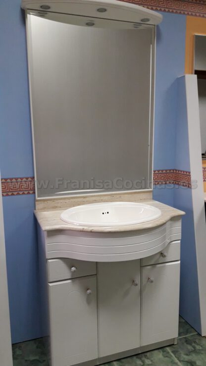 Mueble de baño lacado blanco de exposición - Imagen 2