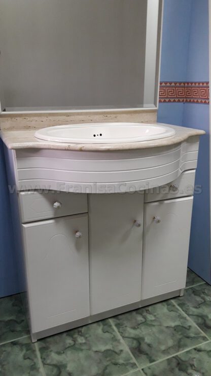 Mueble de baño lacado blanco de exposición - Imagen 5