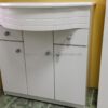 Mueble de baño laminado blanco y tirador gris de Exposición - Imagen 4