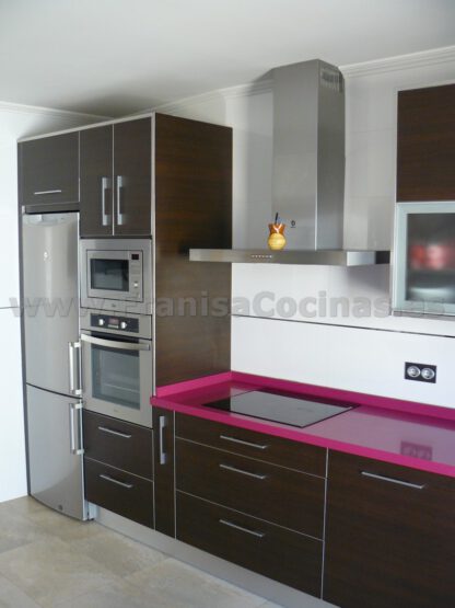 Muebles de cocina laminado wengué - Imagen 16