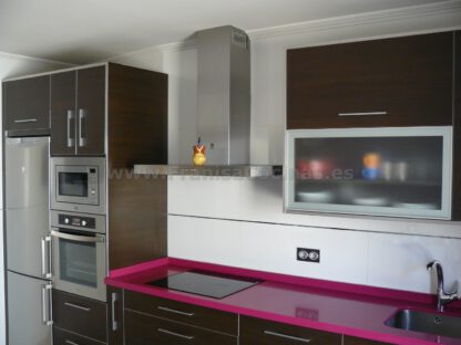 Muebles de cocina laminado wengué - Imagen 17