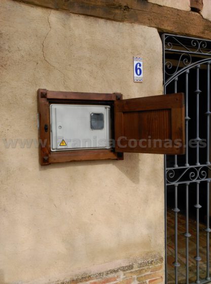 Trasera corredera portón de madera de pino - Imagen 10