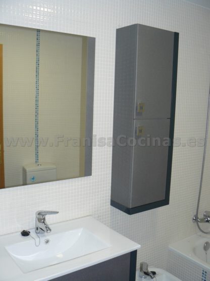 Mueble de baño lacado gris metalizado - Imagen 3
