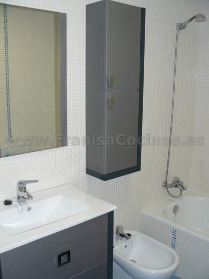 Mueble de baño lacado gris metalizado - Imagen 7