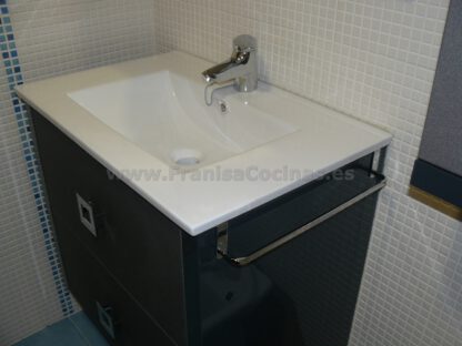 Mueble de baño lacado gris metalizado - Imagen 9