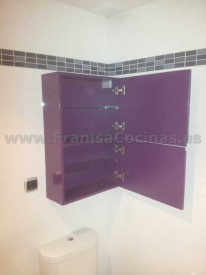 Mueble de baño lacado berenjena - Imagen 2