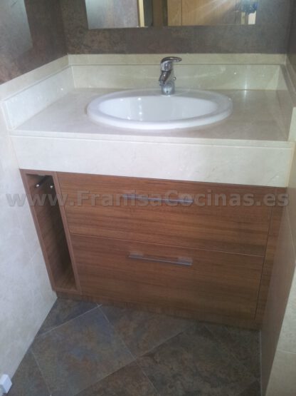 Mueble de baño laminado nogal a la medida - Imagen 4