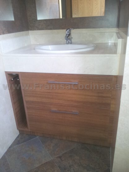 Mueble de baño laminado nogal a la medida - Imagen 5