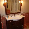 Mueble de baño rústico de madera