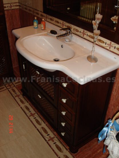 Mueble de baño rústico de madera - Imagen 6