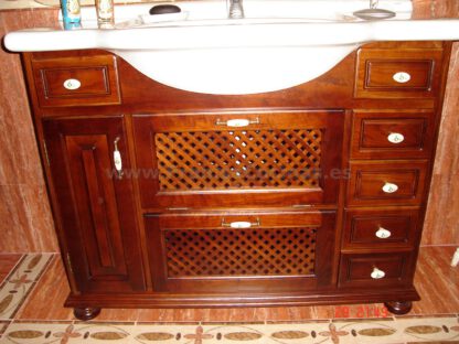 Mueble de baño rústico de madera - Imagen 13