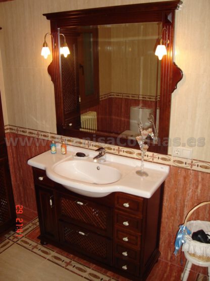 Mueble de baño rústico de madera - Imagen 3