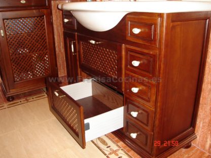 Mueble de baño rústico de madera - Imagen 17