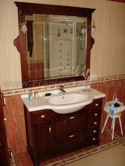 Mueble de baño rústico de madera - Imagen 5