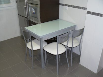Muebles de cocina laminado blanco y wengue - Imagen 27