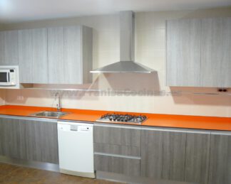 Muebles de cocina tirador efecto gola y tirador oculto