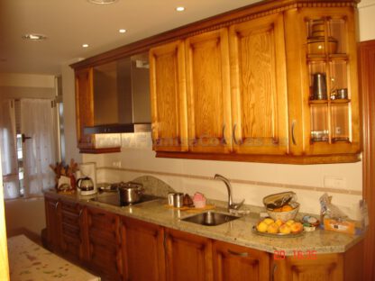 Muebles de cocina de madera de fresno