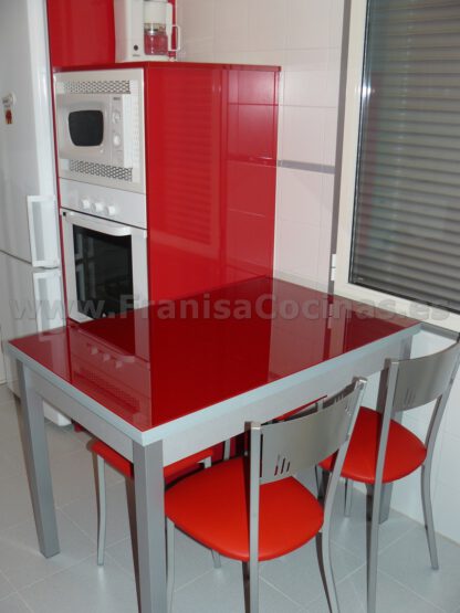 Muebles de cocina roja laminado estratificado AR+ - Imagen 10