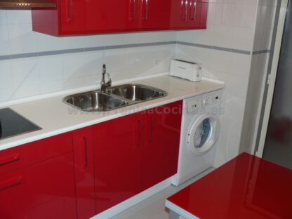 Muebles de cocina roja laminado estratificado AR+ - Imagen 14