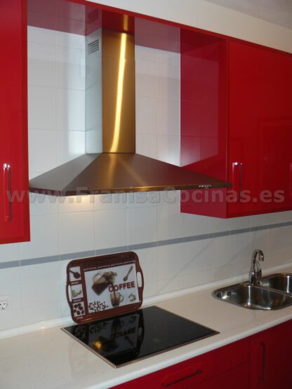 Muebles de cocina roja laminado estratificado AR+ - Imagen 3