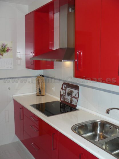 Muebles de cocina roja laminado estratificado AR+ - Imagen 5