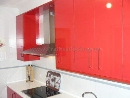 Muebles de cocina roja laminado estratificado AR+ - Imagen 7