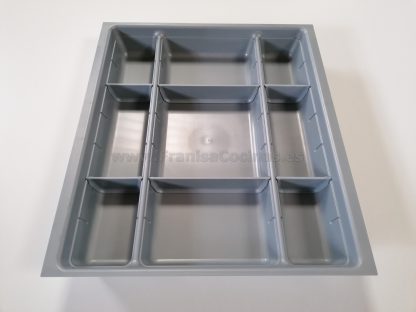 Organiza tu Cocina a tu Manera: Cubertero Gris Adaptable con Separadores Móviles - Imagen 9