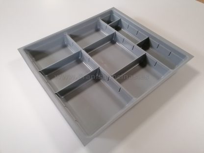 Organiza tu Cocina a tu Manera: Cubertero Gris Adaptable con Separadores Móviles - Imagen 3
