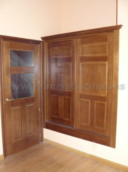 Armario empotrado rústico madera de roble