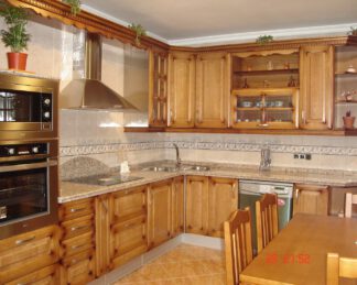 Muebles de cocina de madera fresno
