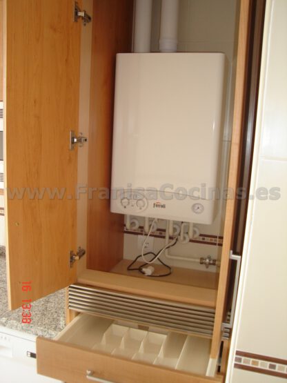 Muebles de cocina polilaminada maple oscuro - Imagen 7